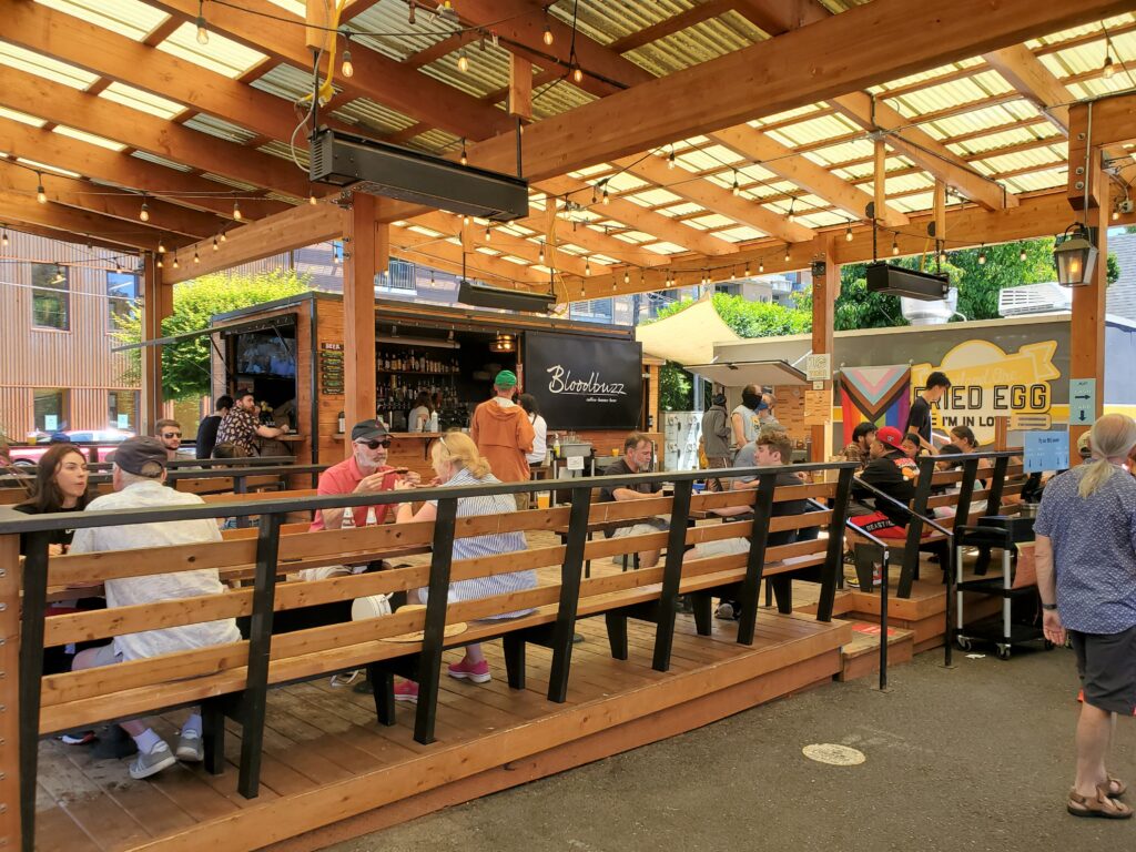 Portland food tours, Mississippi district, Prost food cart pods, Fried Egg I'm in Love