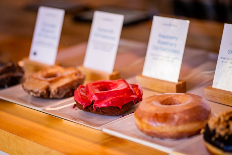 Portland food tours, Mississippi neighborhood, Blue Star Donuts, bakeries in Portland, donuts in Portland, brioche donuts