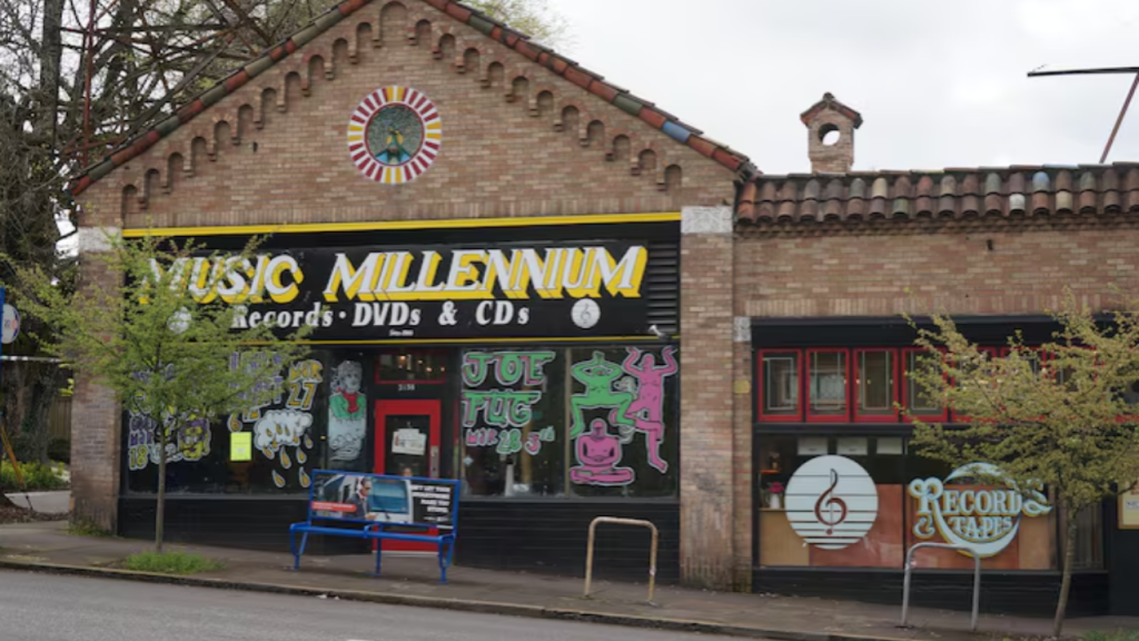 An image of Music Millennium, Portland’s oldest record store.