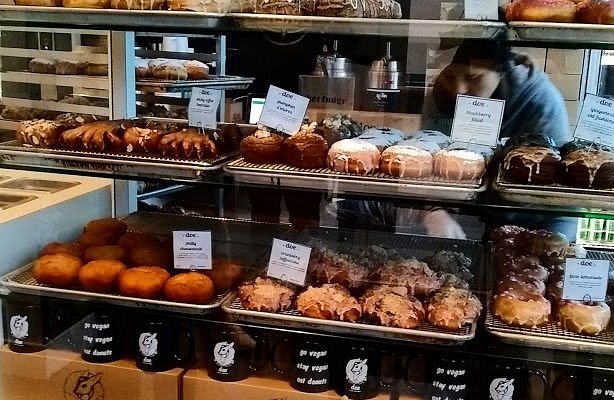 Assorted donuts at Doe Donuts